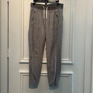 Athleta Cabo Linen Joggers Grey Size 4